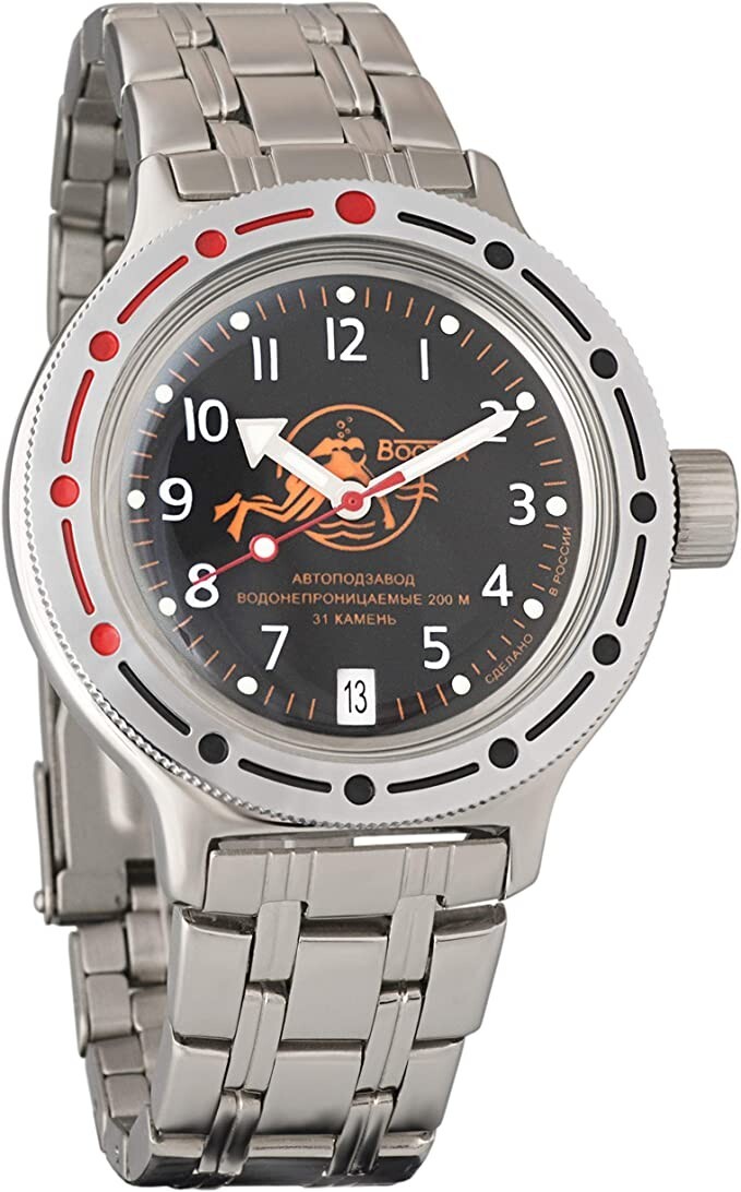 Vostok Amphibia 420380 Watch Scuba Dude Military Mechanical Automatic US SELLER