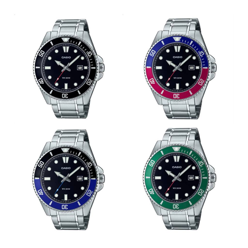 Casio MDV-107D-1A 2A 3A 7A 8A 200M Stainless Steel Analog Mens Watch MDV-107