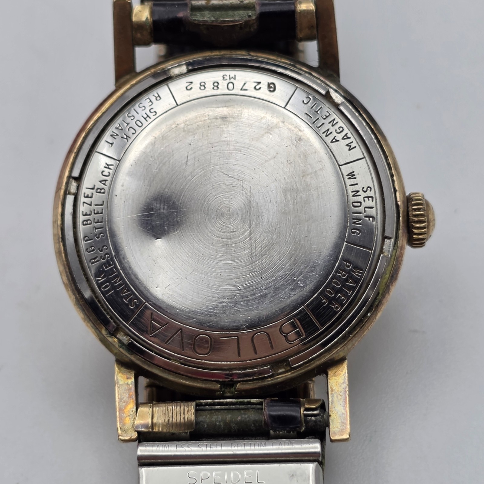 Vintage Bulova Self Winding Automatic M3 1963 10KGP Bezel 33mm Runs Swiss