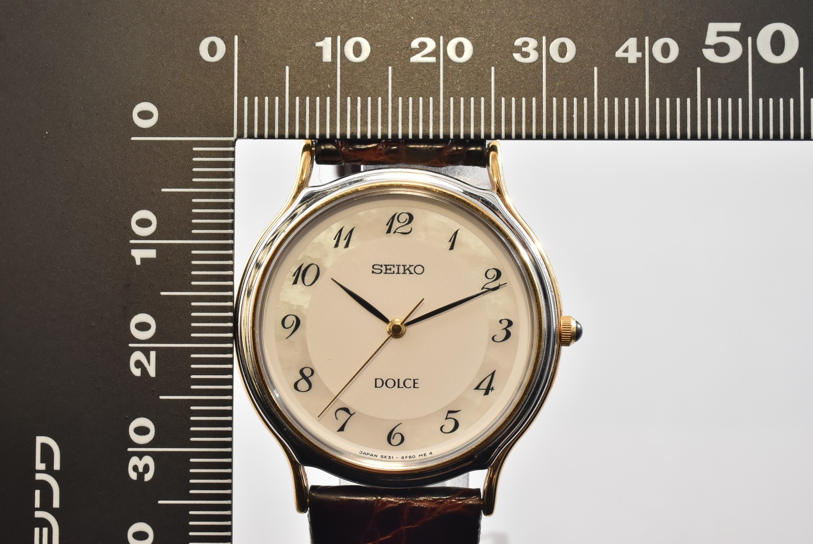 Vtg 1994 [Exc+5] SEIKO Dolce 5E31-6D60 White MOP Dial Quartz Men’s Watch JAPAN