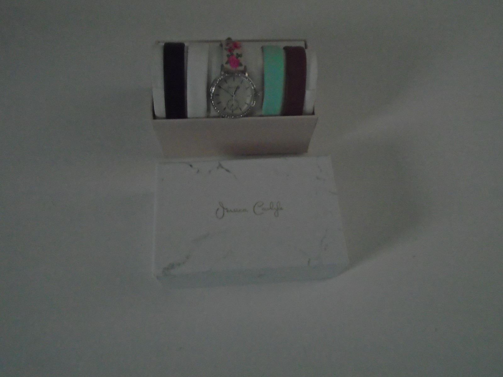 Jessica Carlyle Watch W/5 Interchangeable Bands New In Box