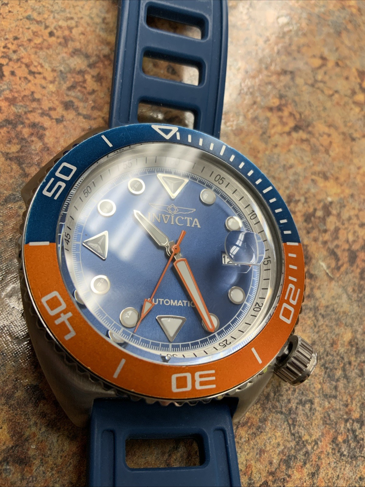 Invicta Grand Diver Automatic Men’s Watch – 47mm Blue Orange Pepsi Bezel 30424