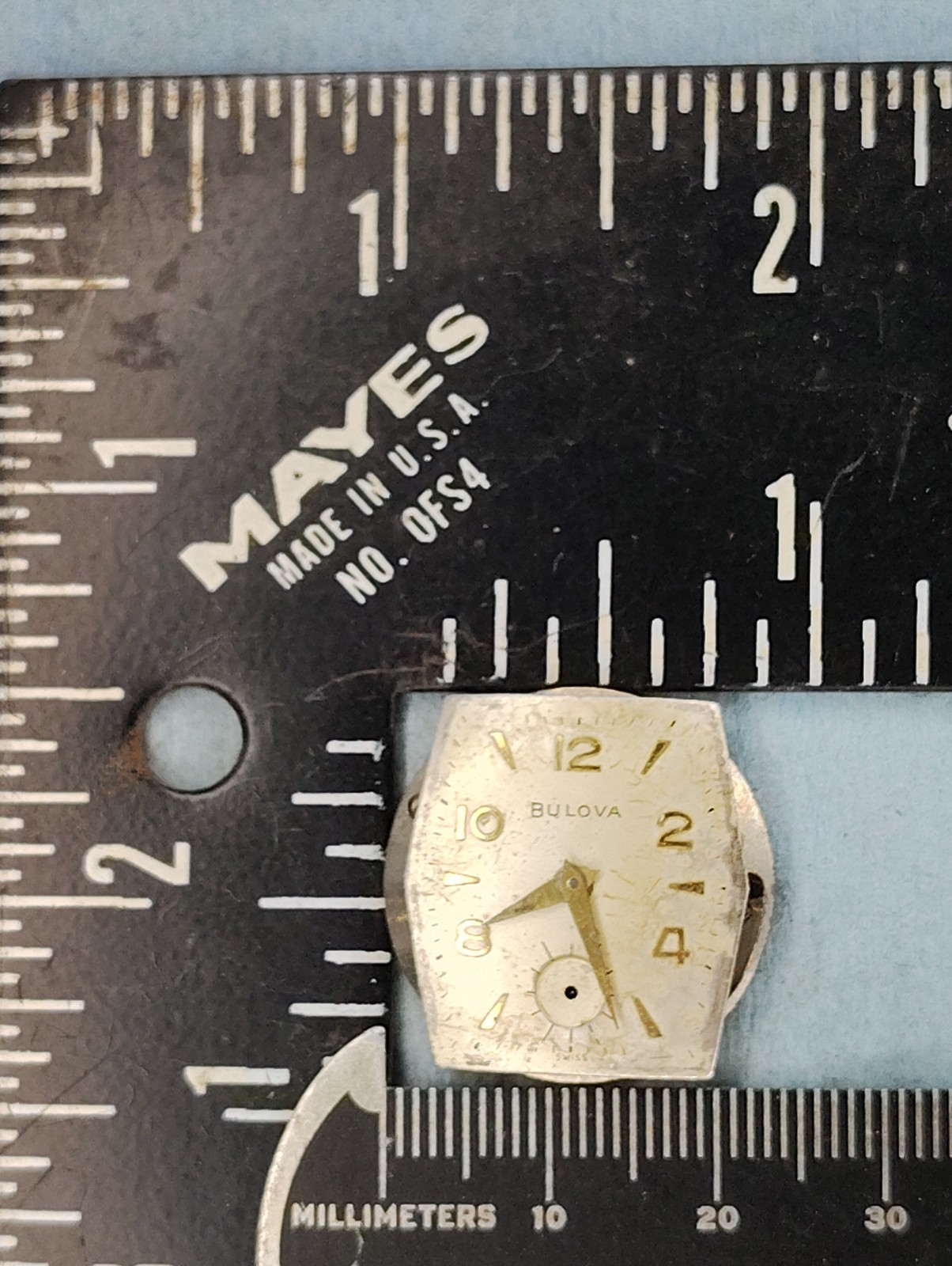 lot M324 Mens Bulova 10BT Movement 15J Manual Wind Vintage Watch Parts