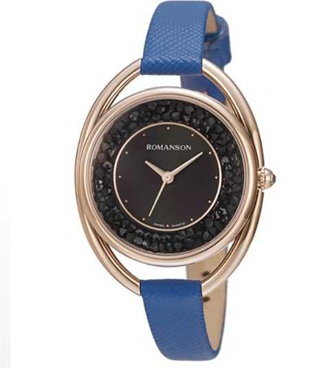 Romanson Women’s Leather RWRLLL1B0100WHBK0 watch