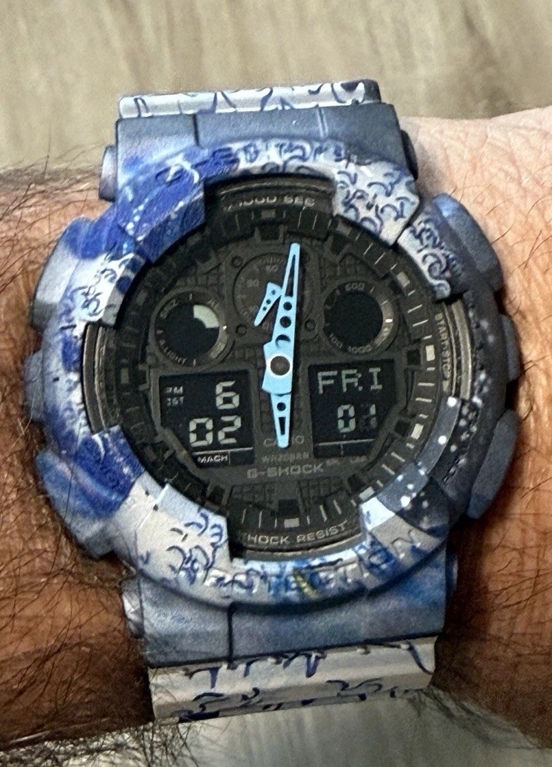 Casio G-SHOCK Men’s Quartz Wristwatch Blue Wave Analog Digital 20 BAR