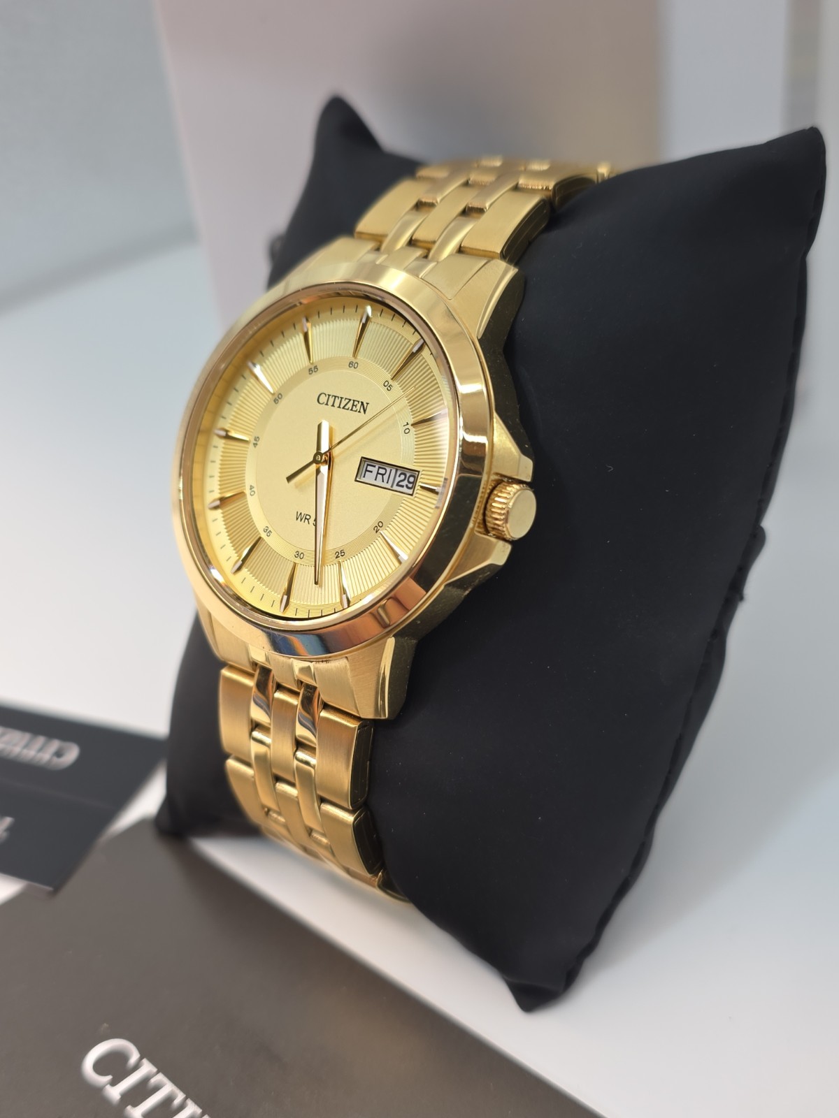 Citizen Quartz Stainless Steel Champagne Dial 30M BF2013-56P Men’s Watch