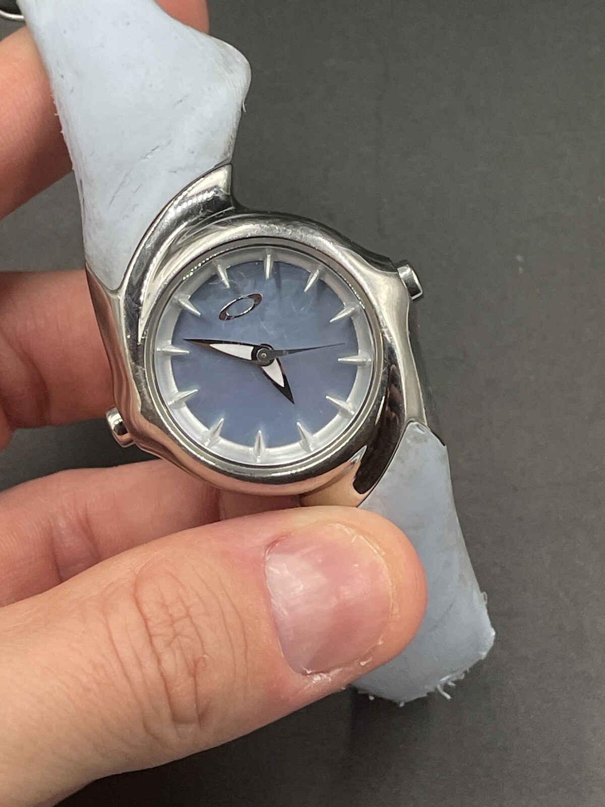 Oakley Crush 2.5 Polished Mother of Pearl Powder Blue Watch