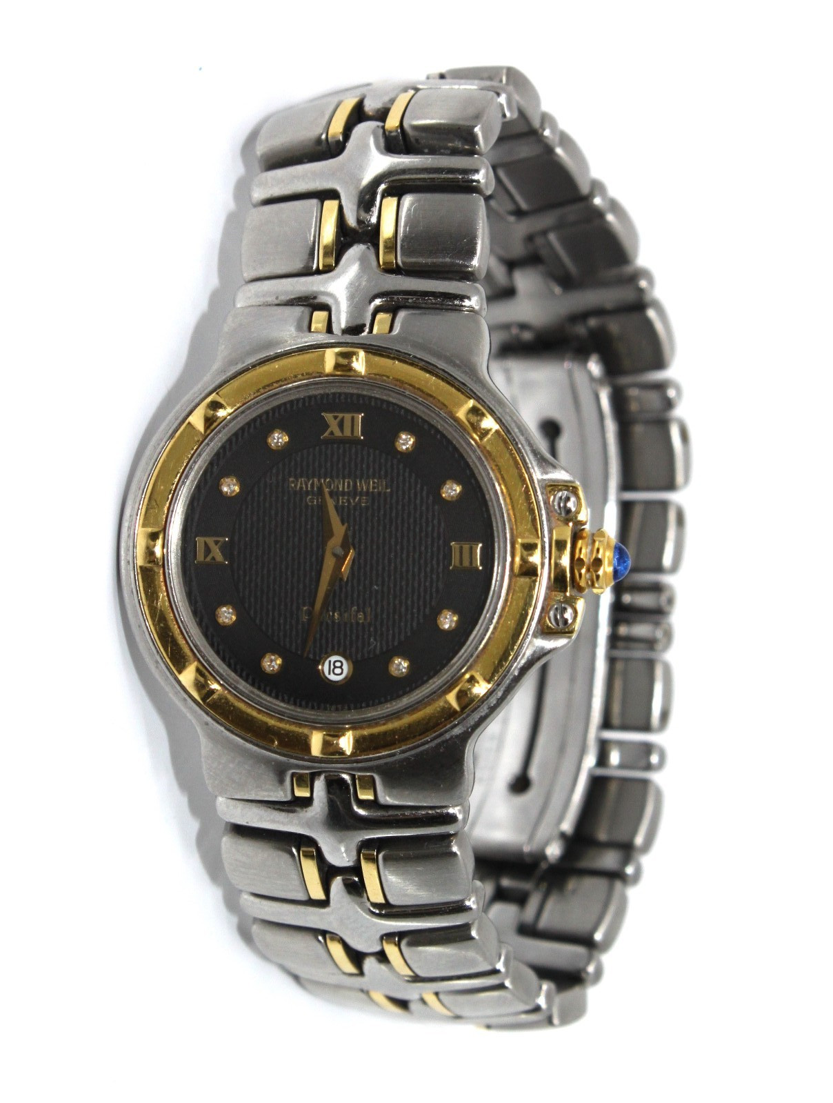 Raymond Weil Parsifal Wrist Watch St. Steel Two Tone Diamond Dial 9990/DD