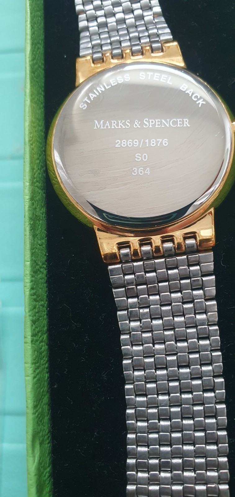 Marks and Spencer Ladies Wristwatch Gold & Silver Tone Bracelet Length 6 inches.