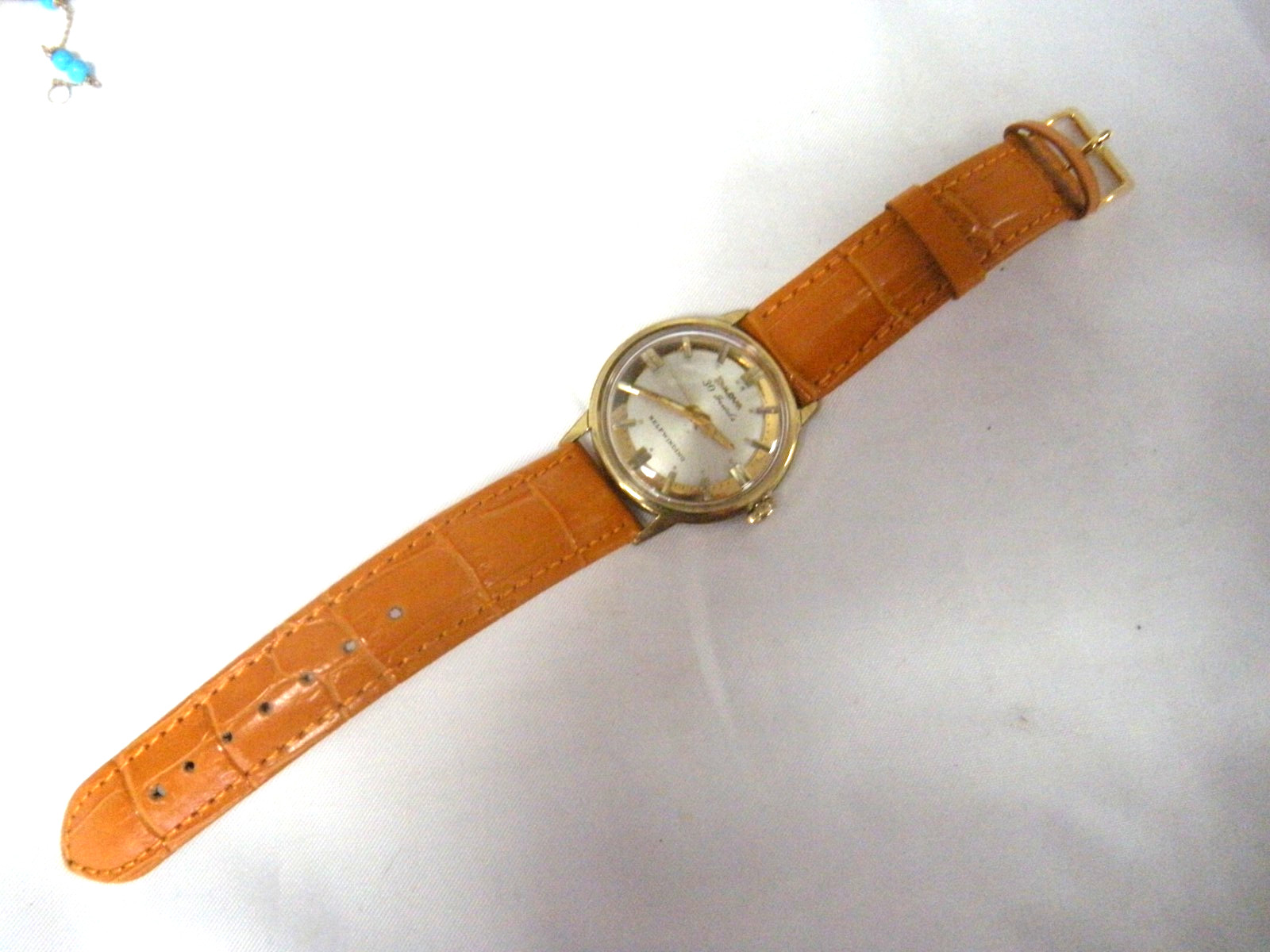 Vintage Bulova 30 jewel gold plated Commander manual mens watch