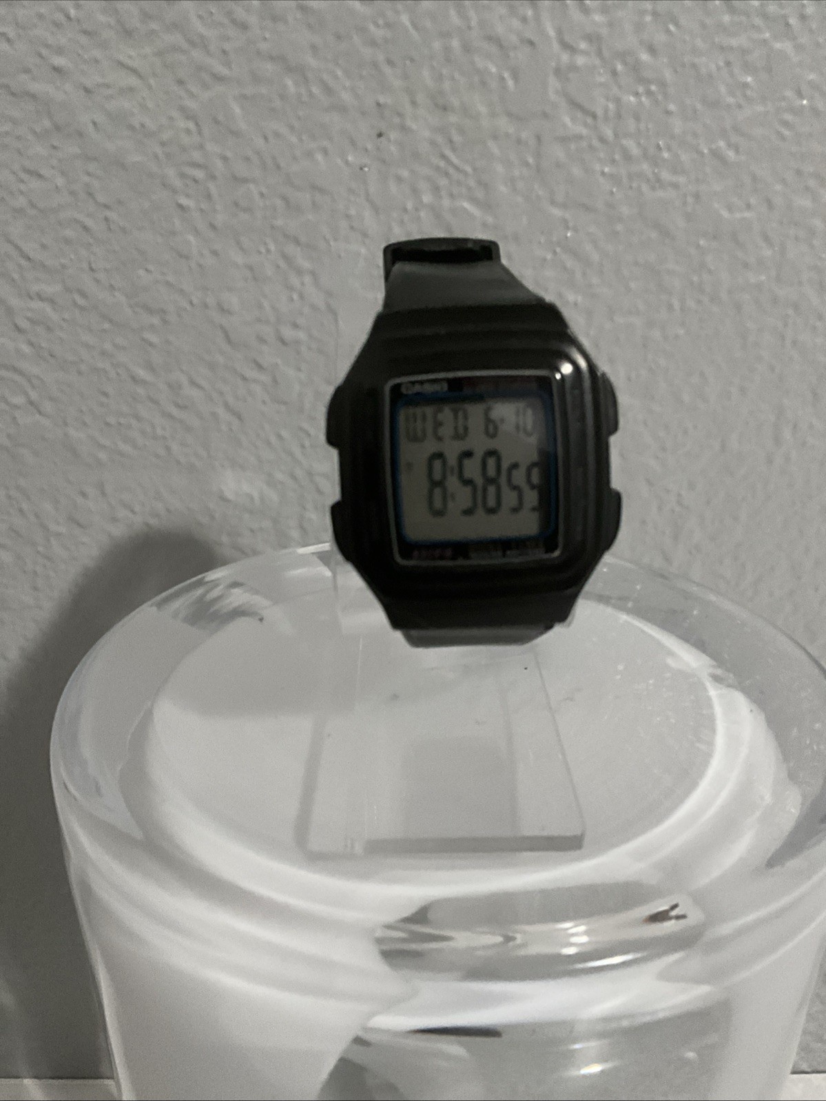 Casio Black Illuminator Dual Time Multi-Function Watch F-201 Works
