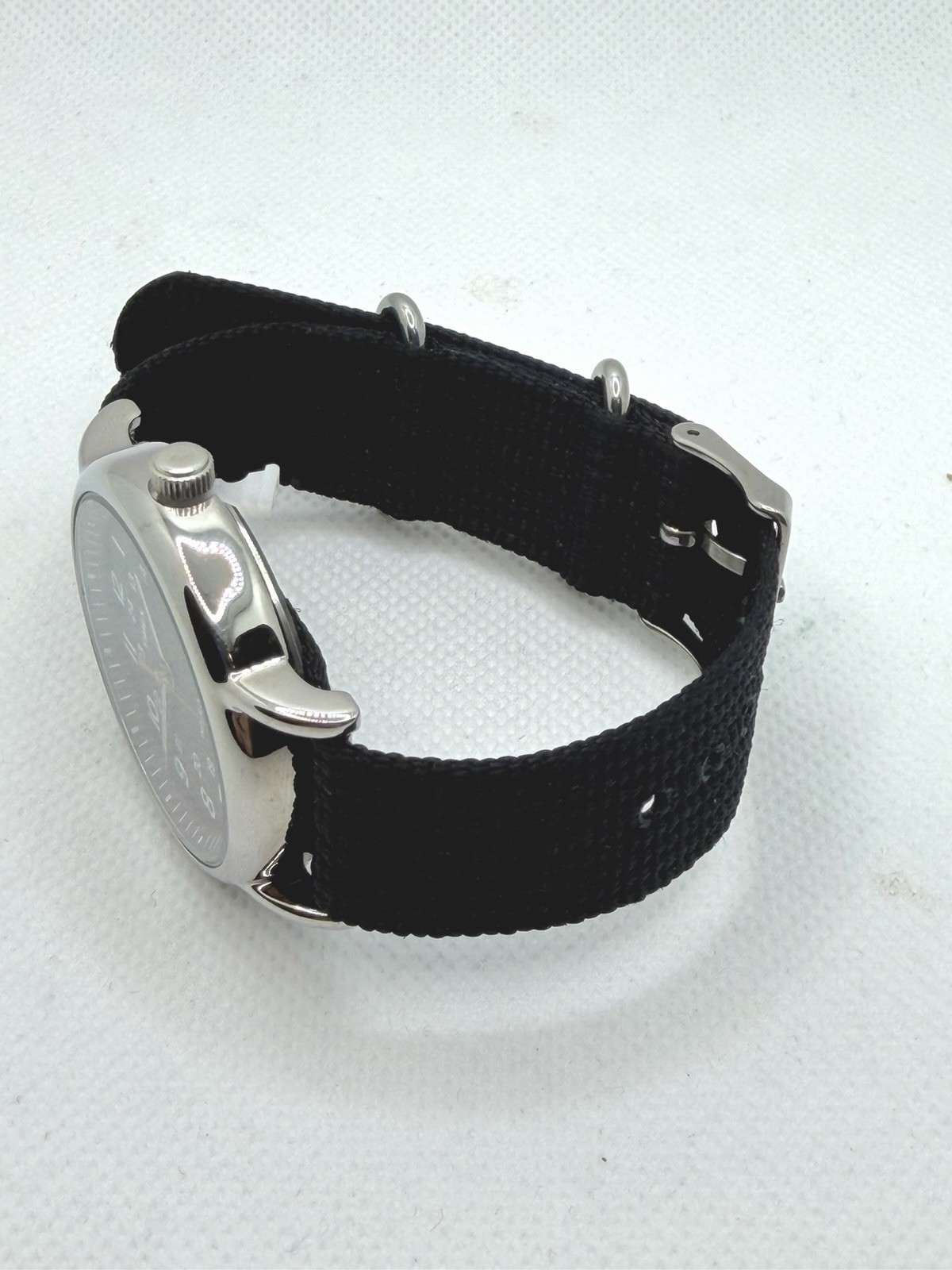 Timex Weekender T2N6479J 38mm Black Dial INDIGLO Nylon Watch | New, No Box
