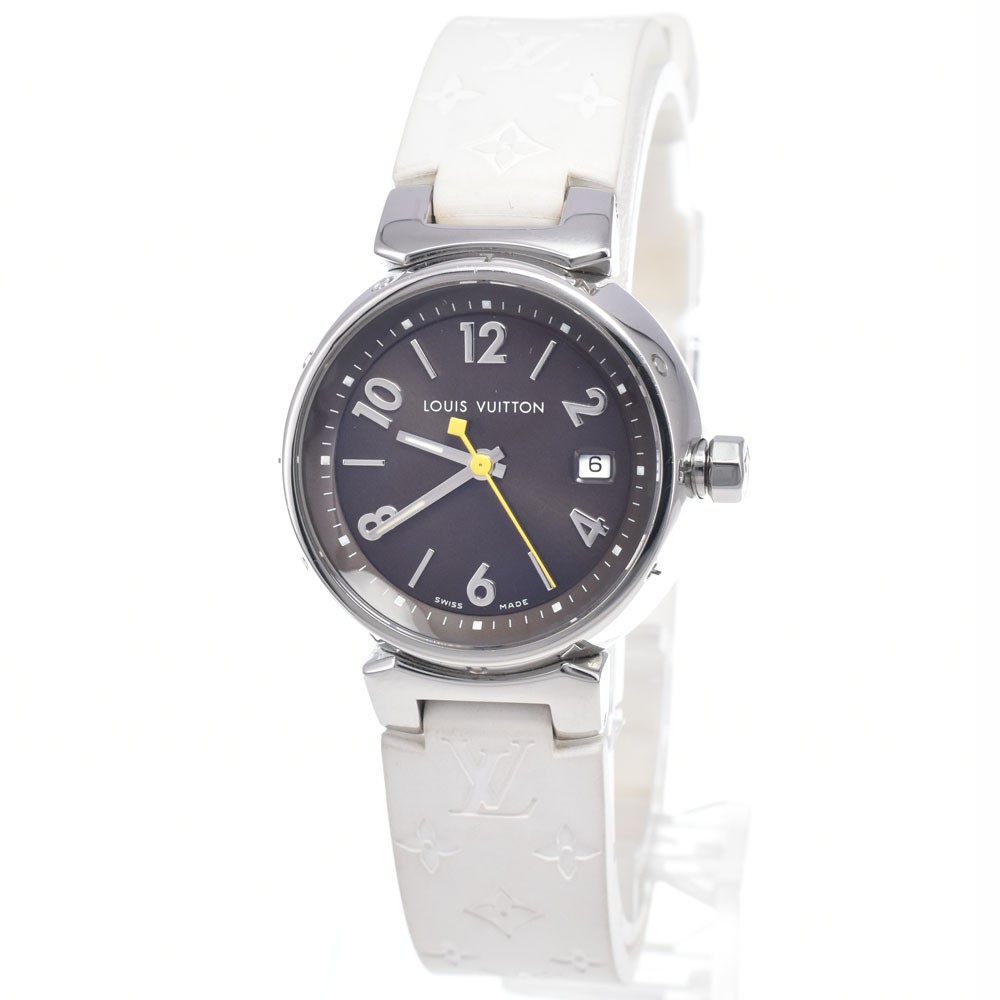 with paper LOUIS VUITTON Tambour Q1211 Brown Dial Quartz Ladies Watch P#149016