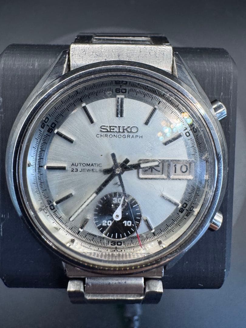 Vintage SEIKO 7018-7000 Automatic Chronograph Watch