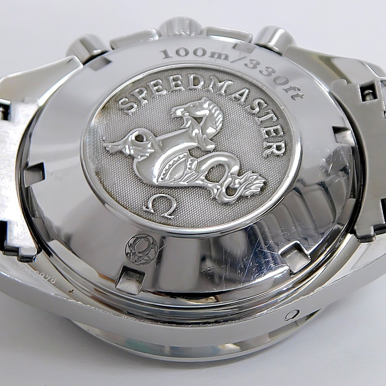 OMEGA Speedmaster Date 323.30.40.40.006.001 S. Steel Auto Men’s Watch #1384B
