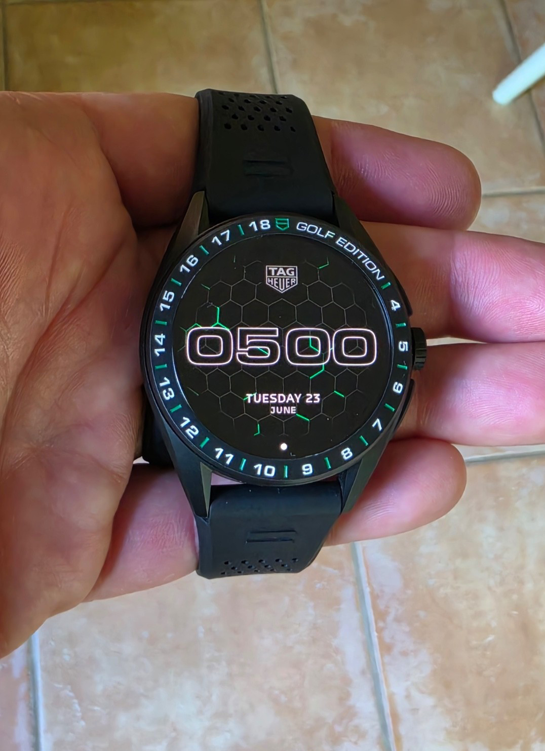 TAG Heuer SBR8A81.BT6261 Calibre E4 Connected Golf Edition Watch Black Rubber