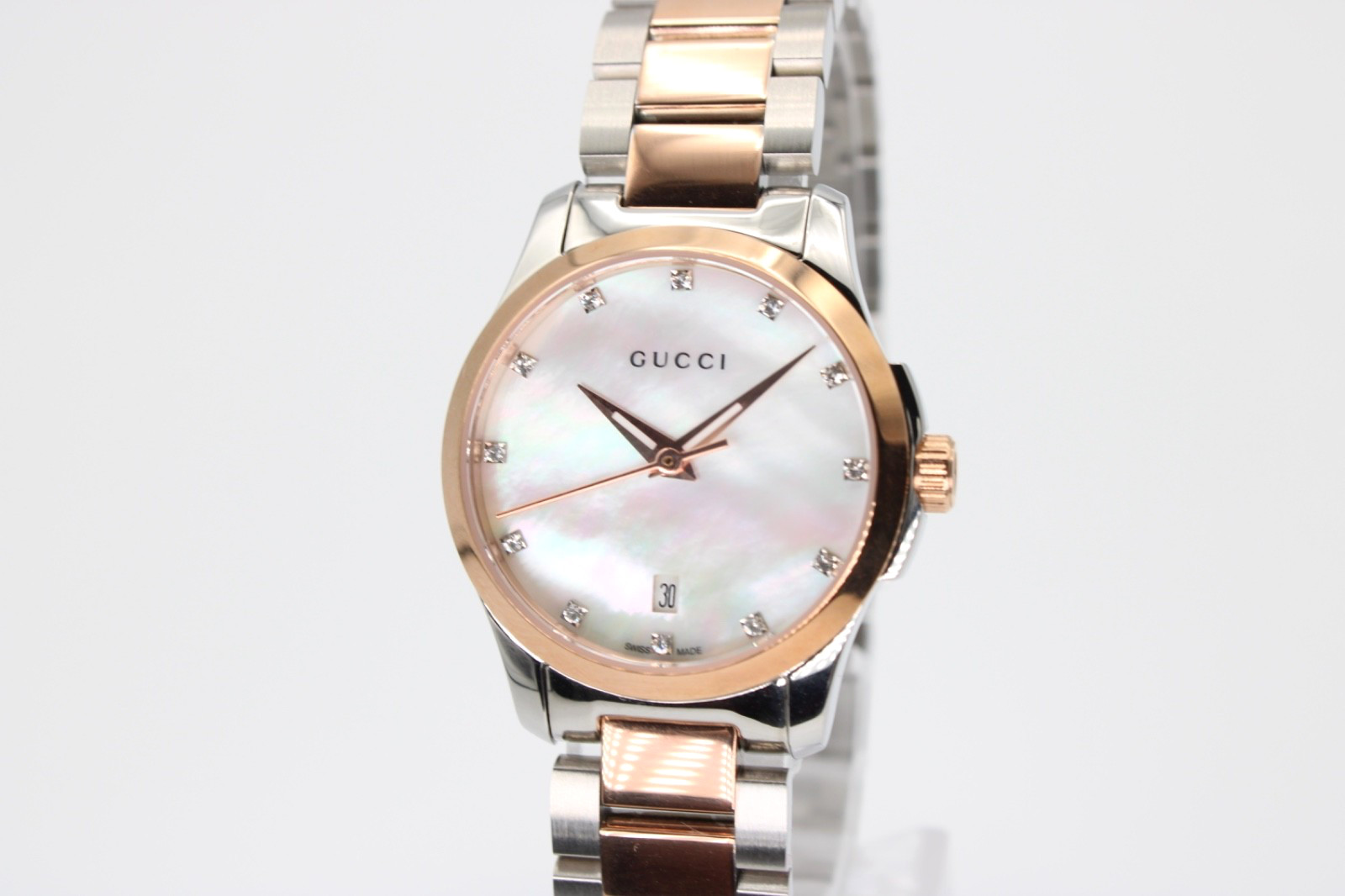 GUCCI G-Timeless YA126544 Mother of Pearl Dial Quartz Women’s Watch 27mm