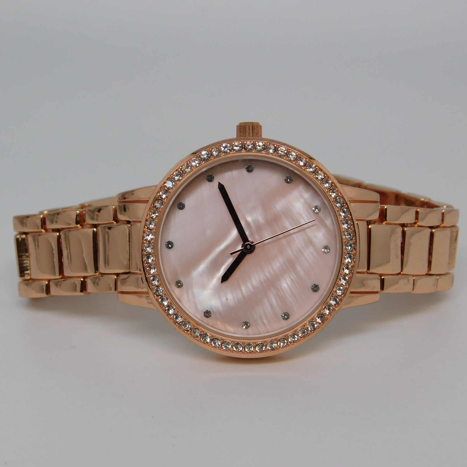 FMD FMDAL1199 Mother-of-Pearl Quartz Analog Women’s Watch Sz. 6 3/4″ New Battery