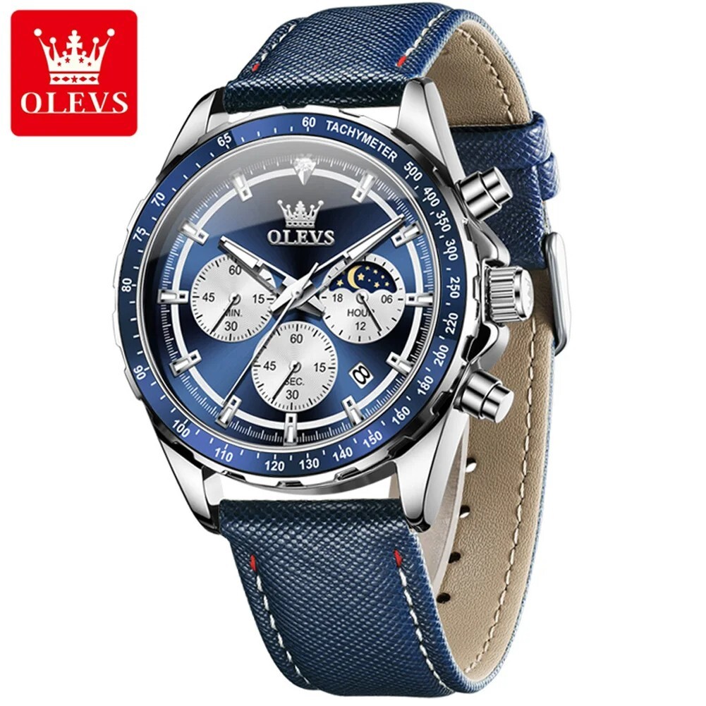 Waterproof Quartz OLEVS Watch Men’s Luxury Luminous Date Men Business Strap