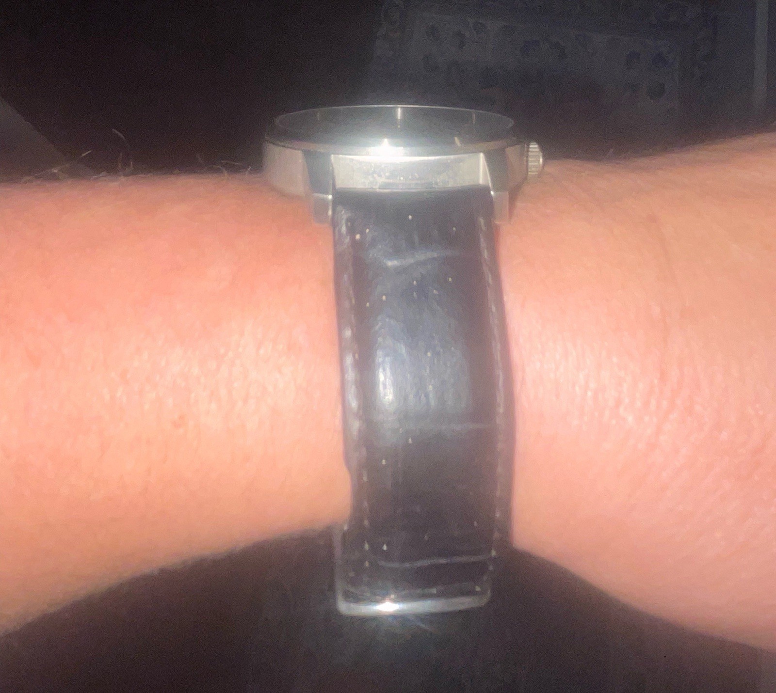 Men’s Eddie Bauer Sleek Classic 3Eye Watch W/ Black conditioned Leather Band EUC