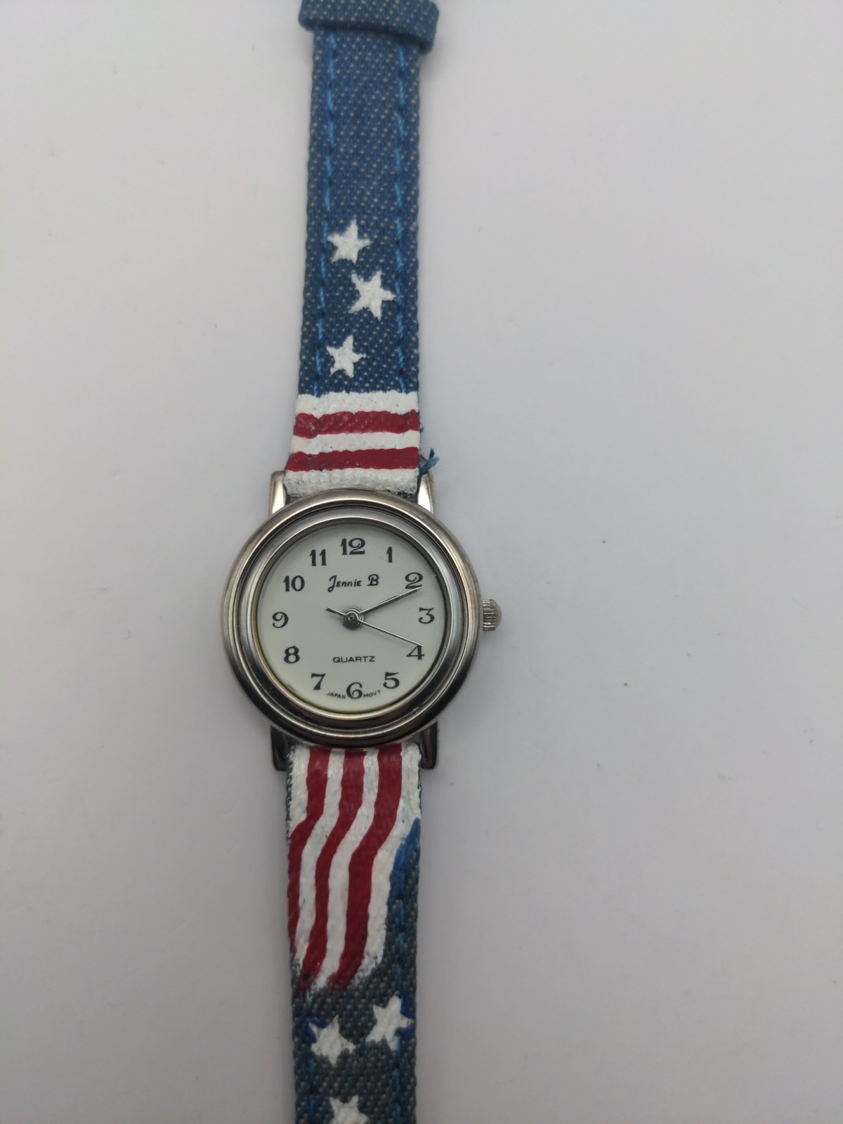Vintage Jennie B Watch Women Silver Tone Nylon Band New Battery
