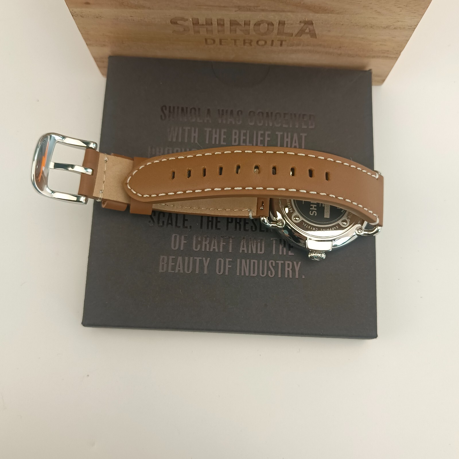 Shinola The Runwell Men’s 41mm with Tan Leather Strap Chronograph Quartz Watch