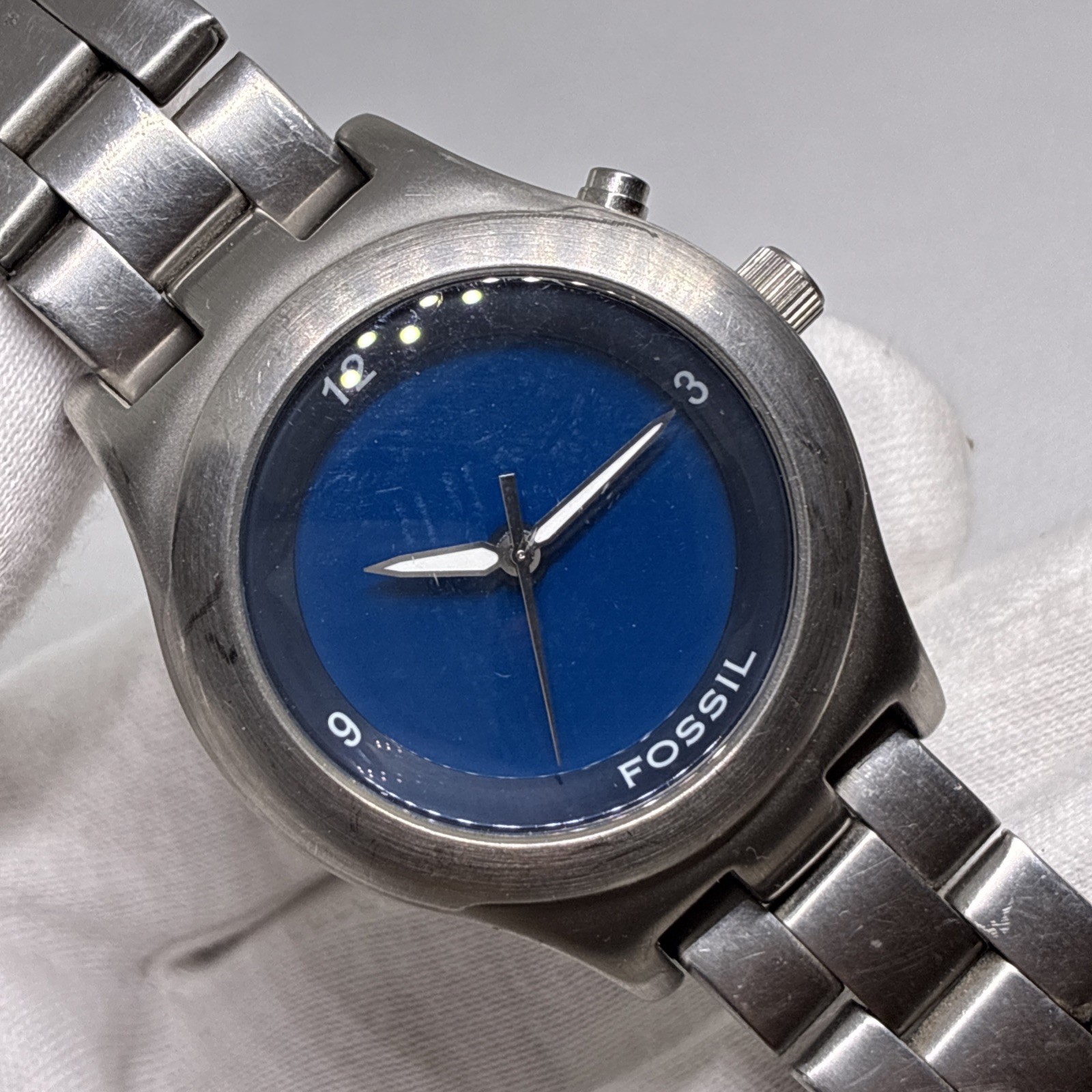 FOSSIL KALEIDO MEN’S Wrist Watch Blue DIAL Water Resistant VINTAGE READ
