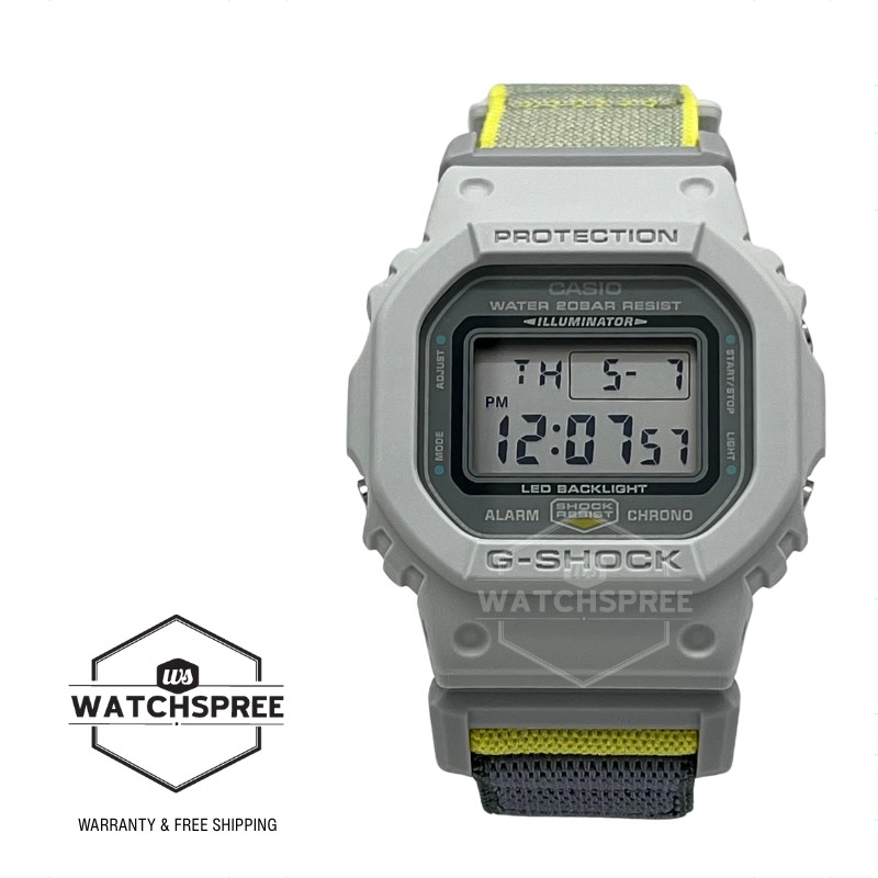 Casio G-Shock Nature Color Series Two-Tone Cloth Band Watch DW-5600MNC-7A8
