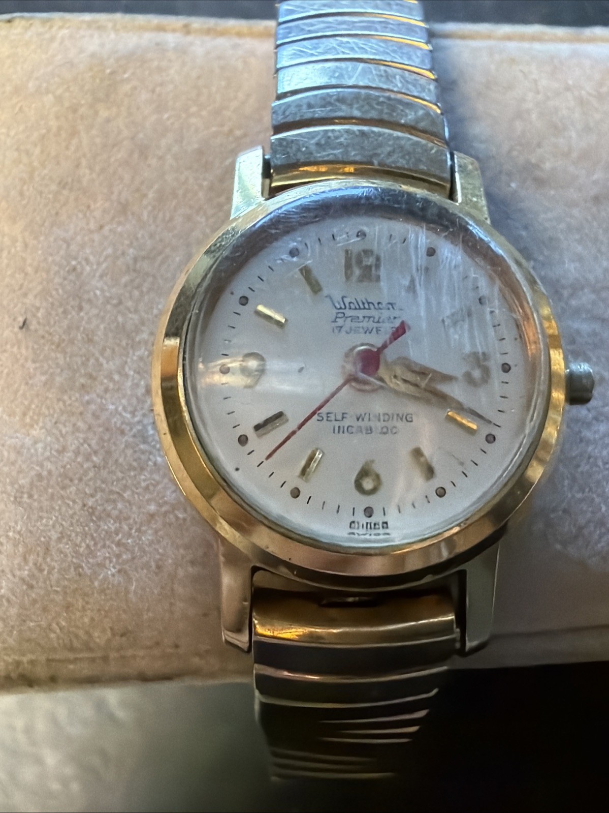 AO90 VTG Lady Automatic Waltham Premier Self-Wind Watch Parts Repair Runs On-Off