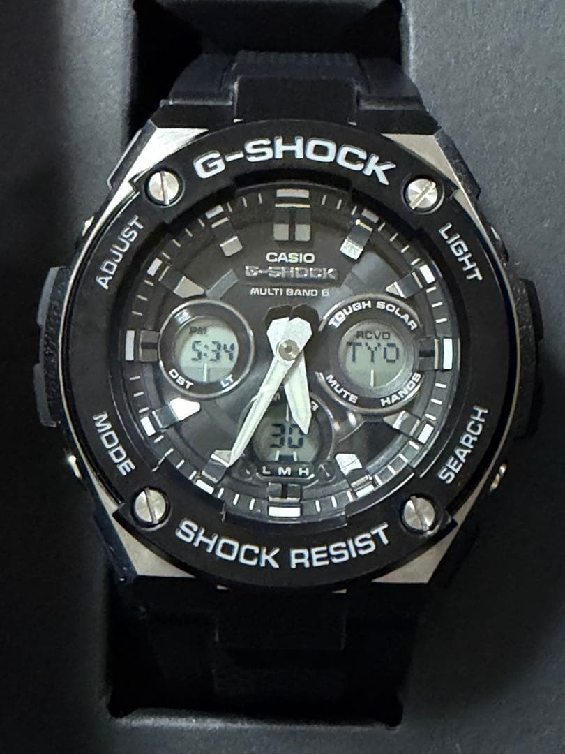 CASIO G-SHOCK G-STEEL GST-W300-1AJF Radio Solar Carbon Resin Black Middle Size