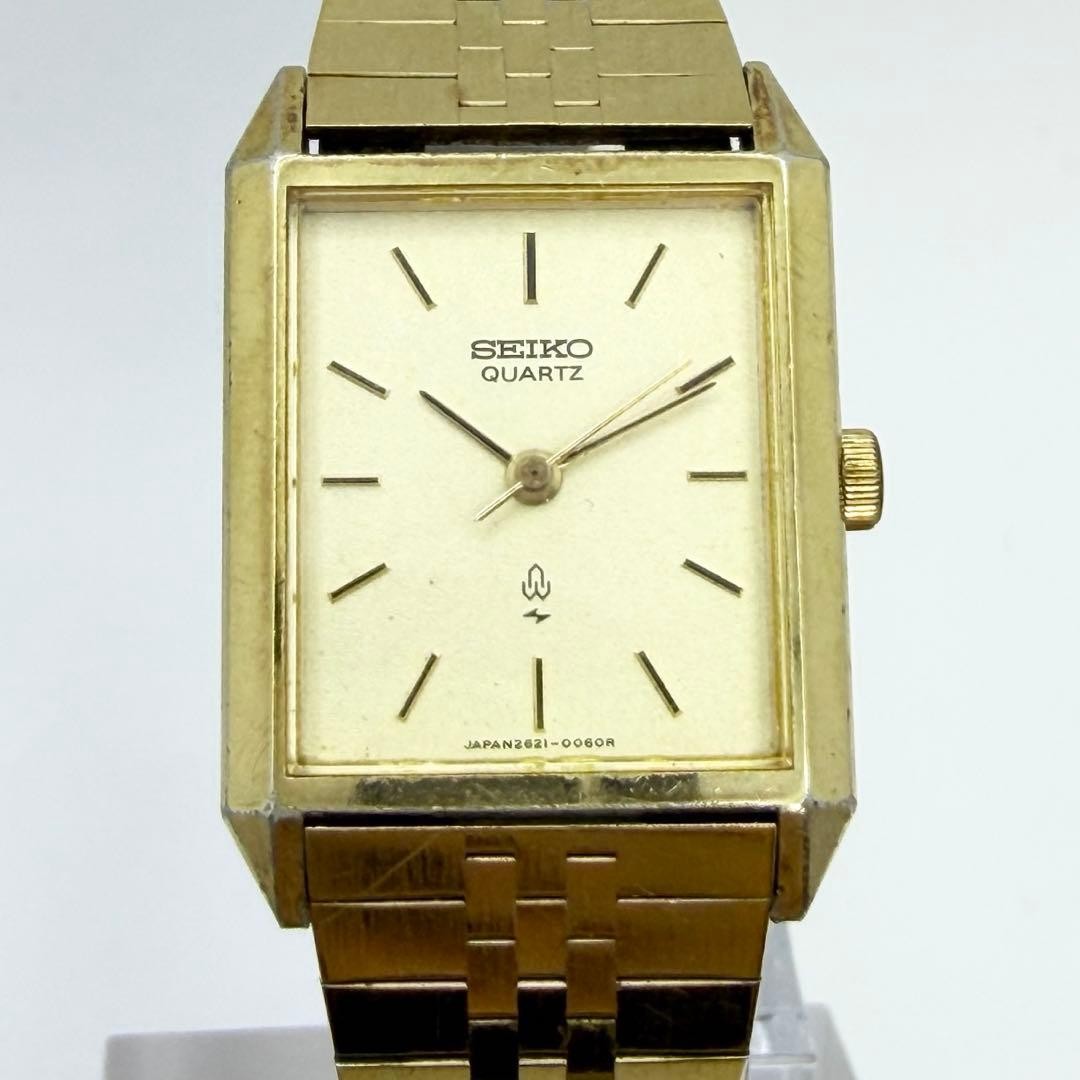 SEIKO Quartz 2621-5050 Ladies Gold Tone Watch Used