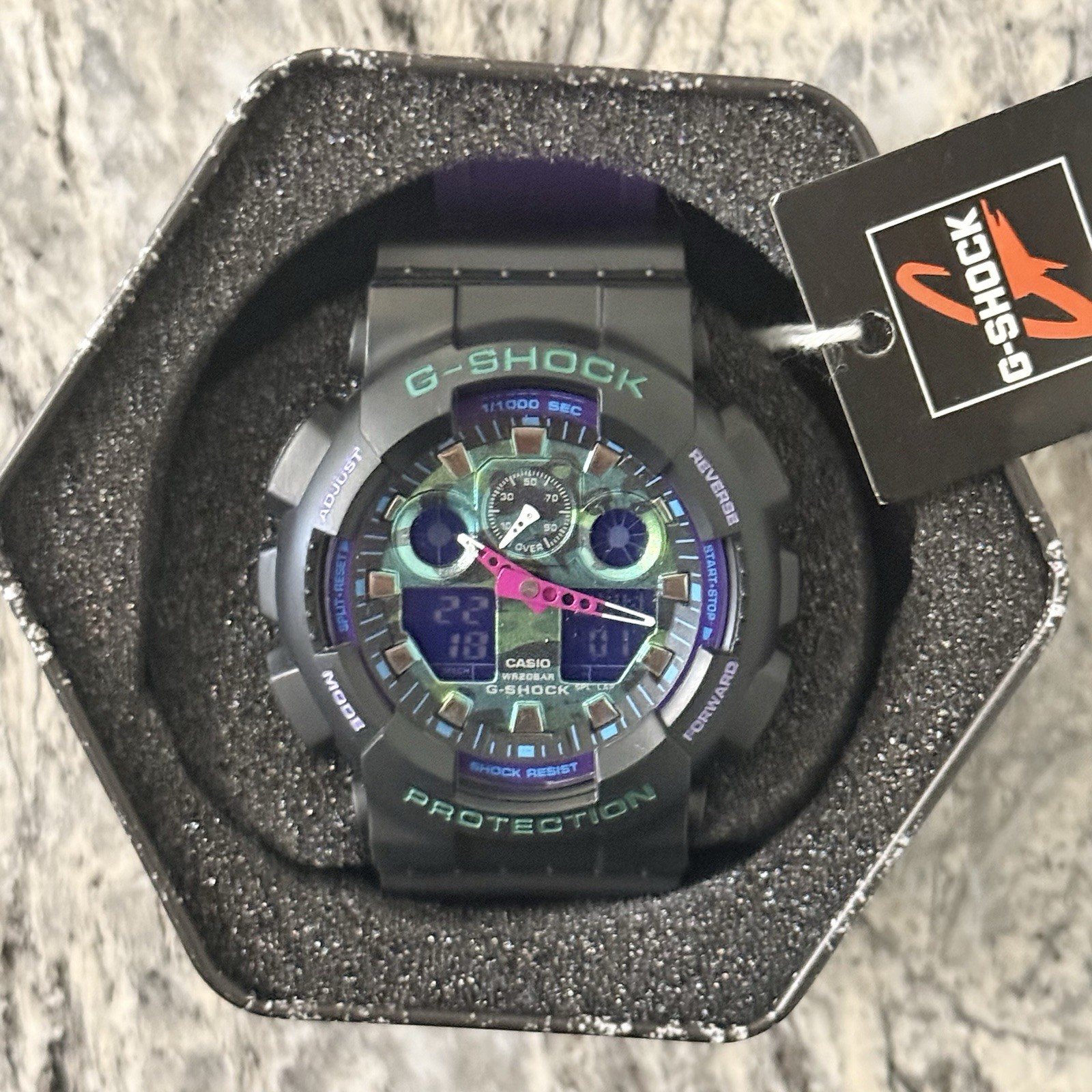 Casio G-SHOCK Black Resin Analog/Digital Quartz 200m Shock/Magnetic w/ Box