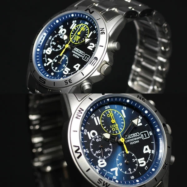 SEIKO SND379P1 Chronograph Blue Silver Men’s Watch