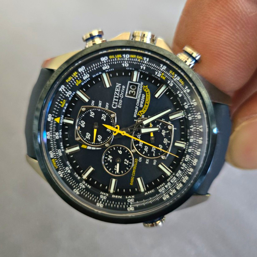 Citizen Eco-Drive Radio Controlled Chronograph Watch Blue Strap