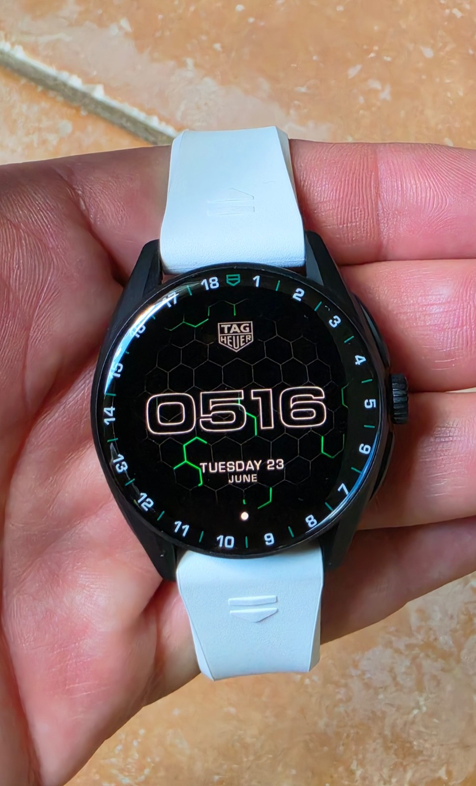 TAG Heuer SBR8080.EB0284 Calibre E4 Connected Golf Watch Black White Rubber 42mm
