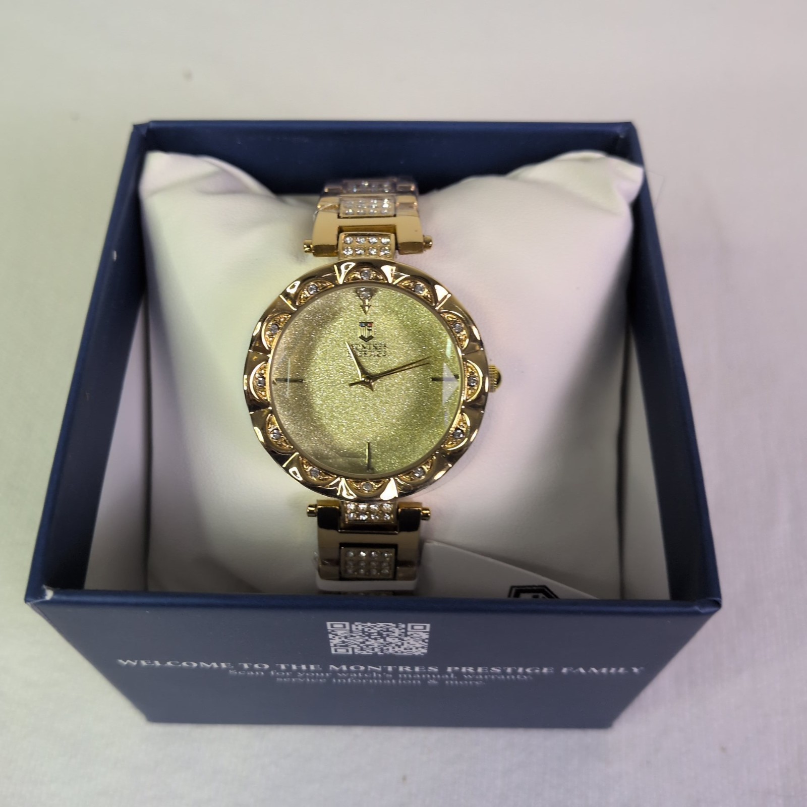 Woman’s Invicta Montres Prestige X 33mm Gold Tone And Jewels W Yellow MPW-0205