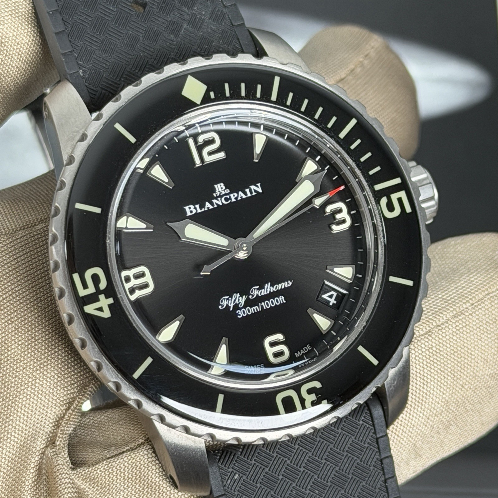 Blancpain Fifty Fathoms Automatique 5010-12B30-B64B Deployant Clasp Titanium 42