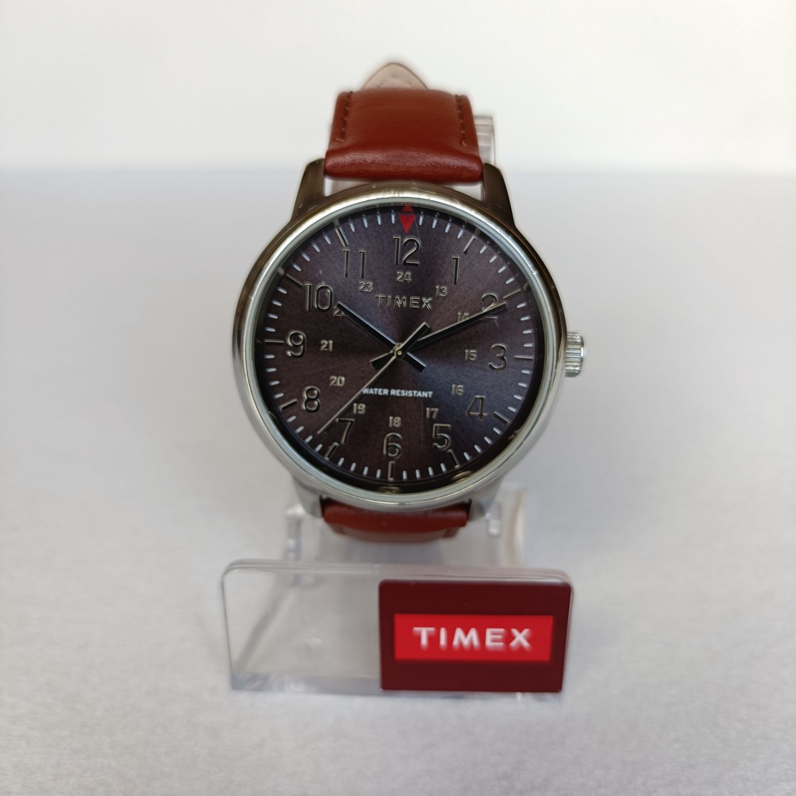 TIMEX Mens Core TW2R85700 JP Brown Dial 42mm Quartz Watch Box Papers