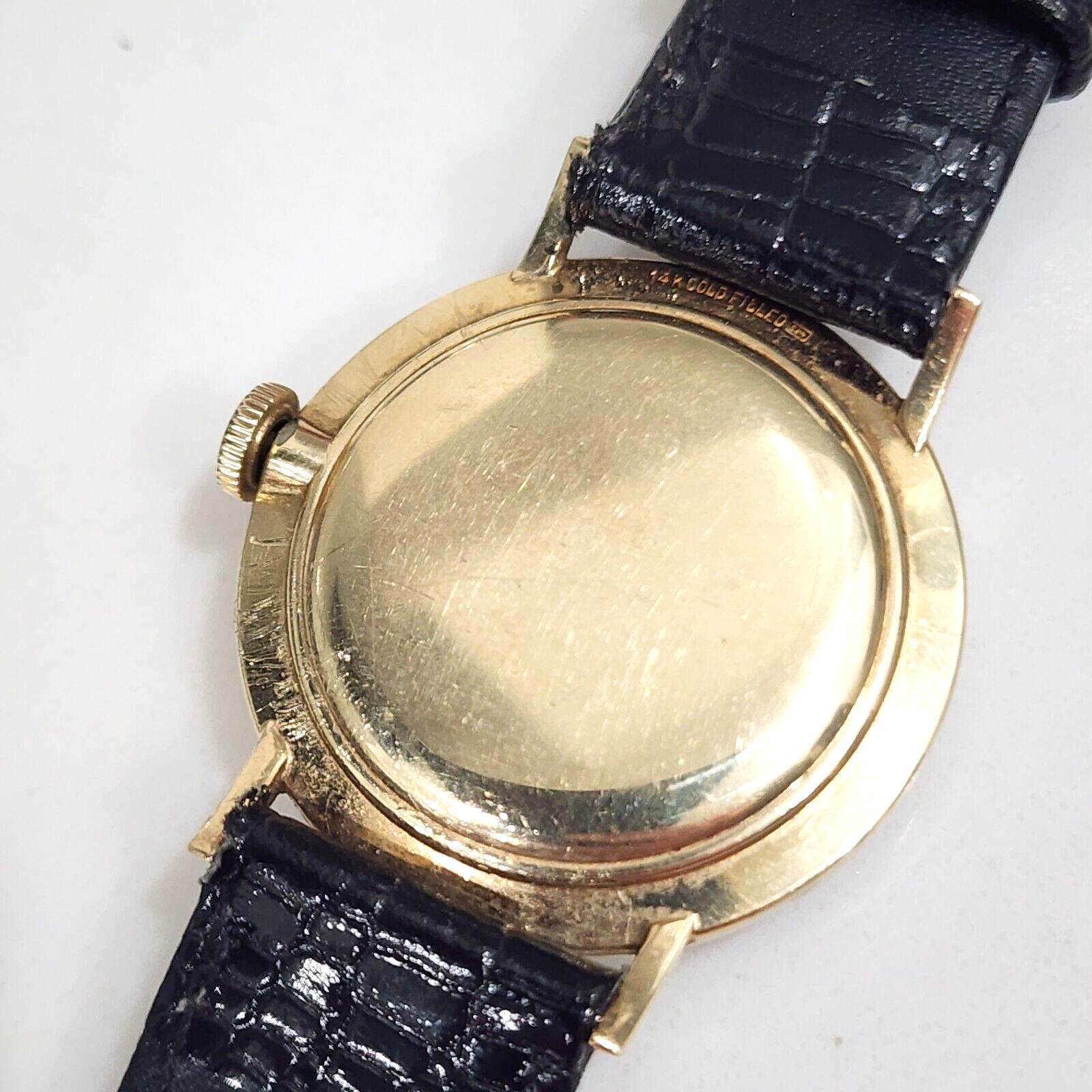 Longines Ref 1027 10k Gold Filled Men’s 32.5mm Watch Original Black Dial Cal 23Z