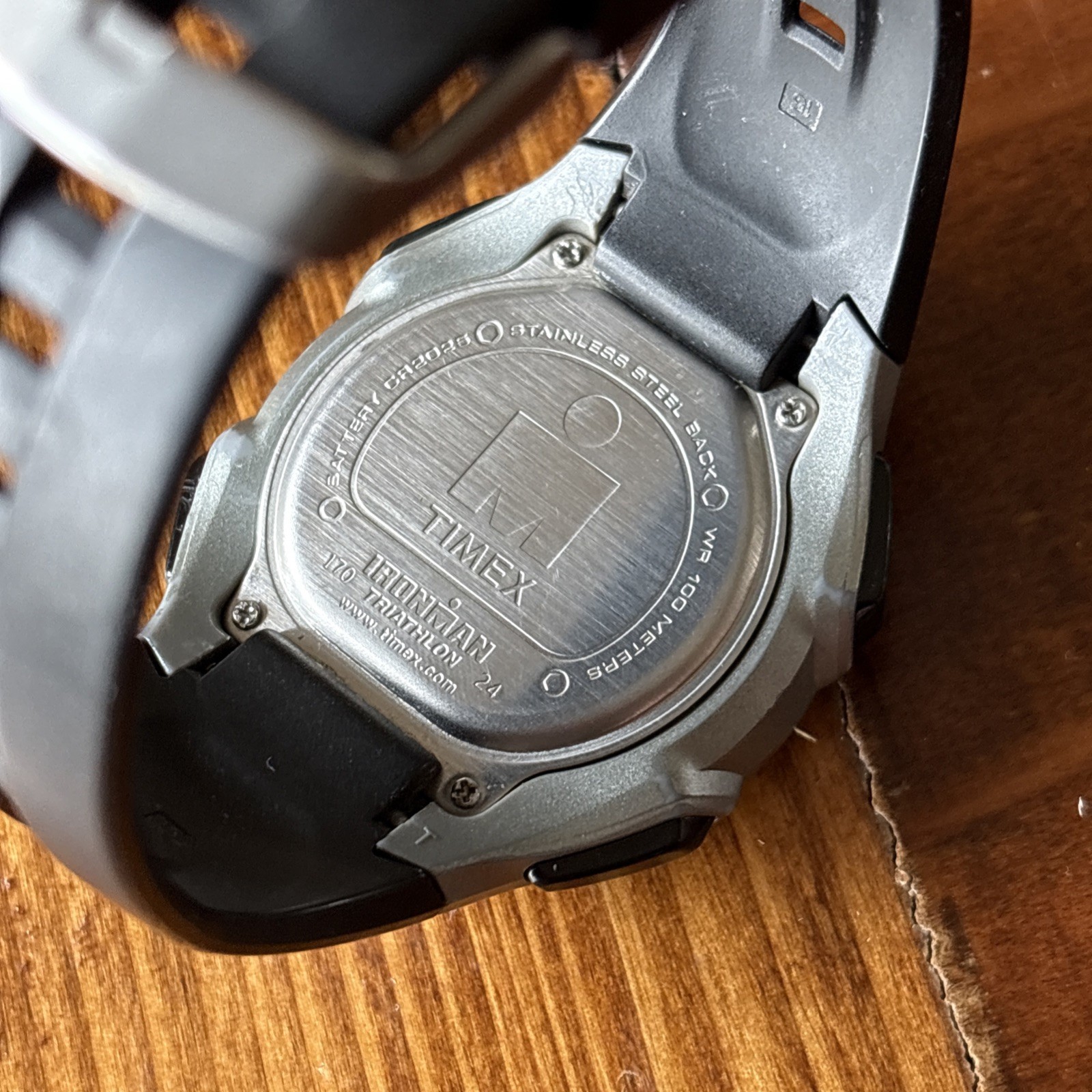 Timex Ironman Triathlon T5K412 Digital Watch Black Gray Silver 100M 30 Lap