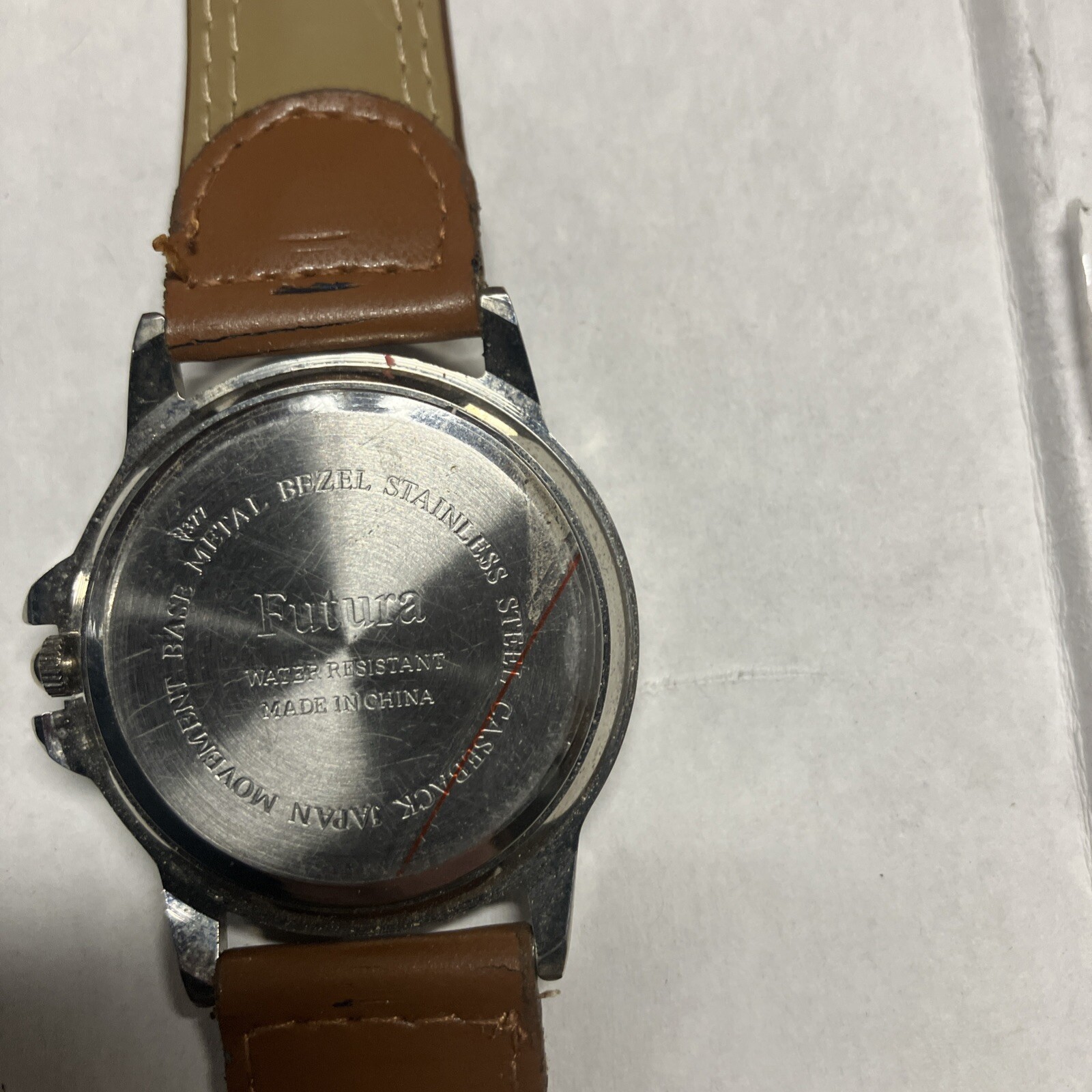 Futura Men Watch Stainless Steel Brown Leather