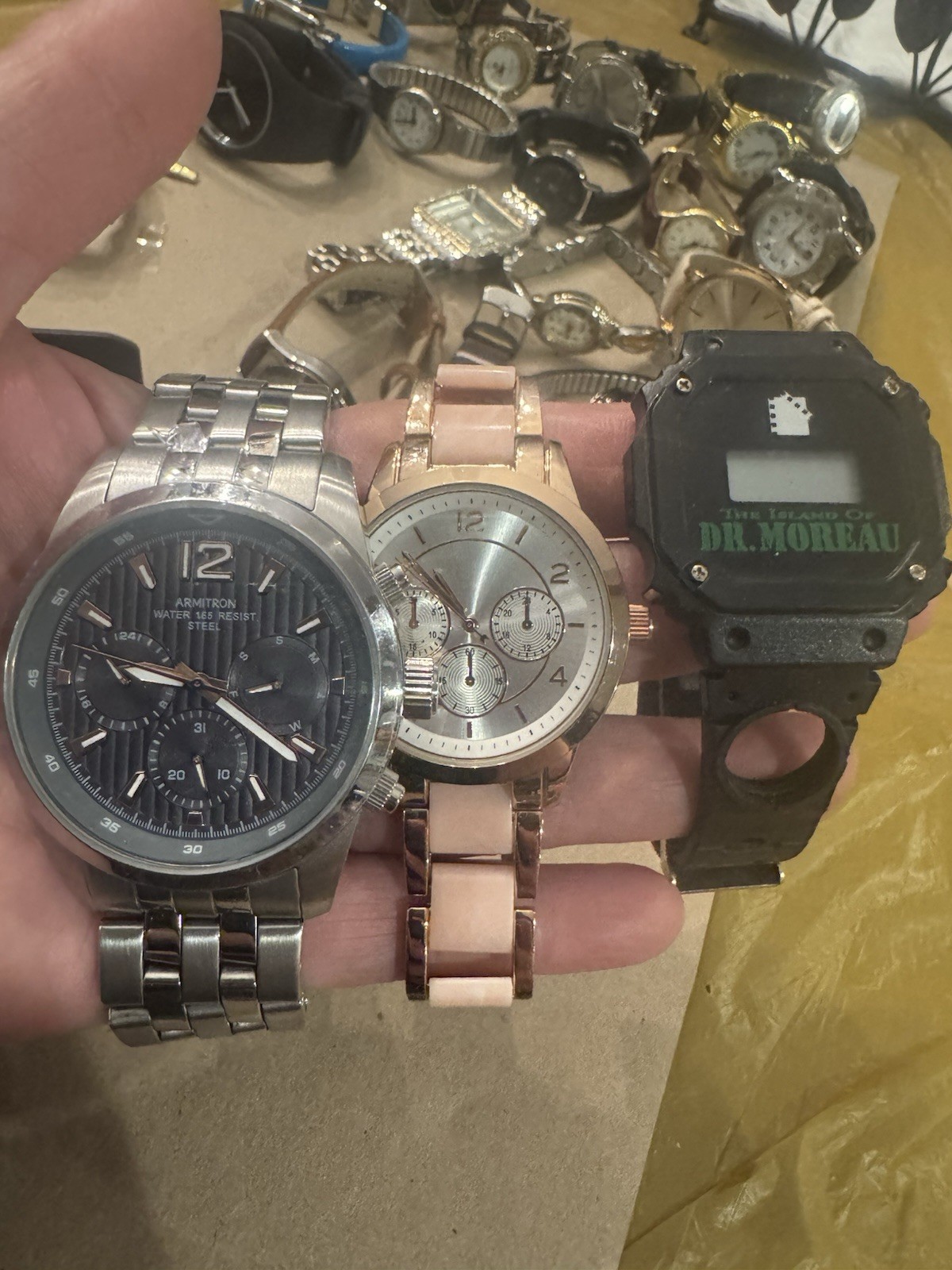Lot Of 23 Watches ALL SOLD AS IS , Watch Parts Collection Need Batteries Etc