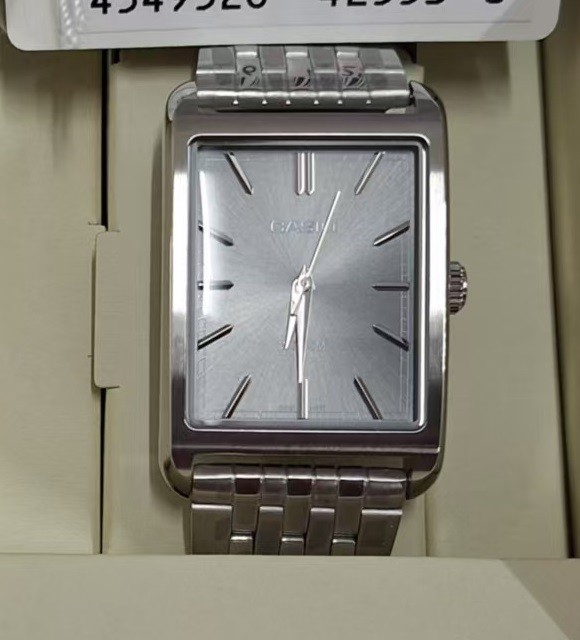 CASIO MTP-B215D-8A Gary Dial Analog Stainless Steel Band Men Watch MTPB215D