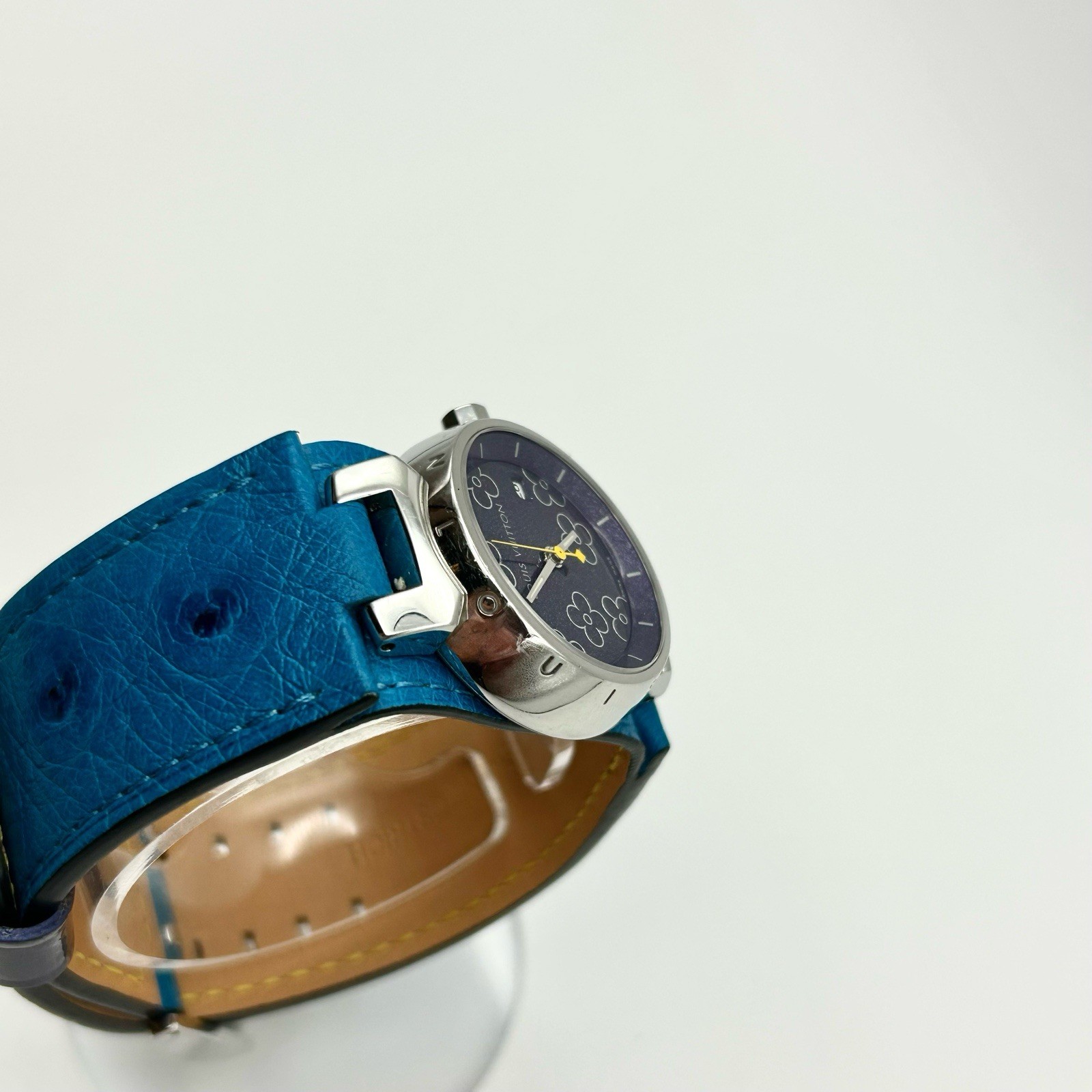 Louis Vuitton Tambour Q121B Blue Monogram Flower Box Papers can’t ship to USA