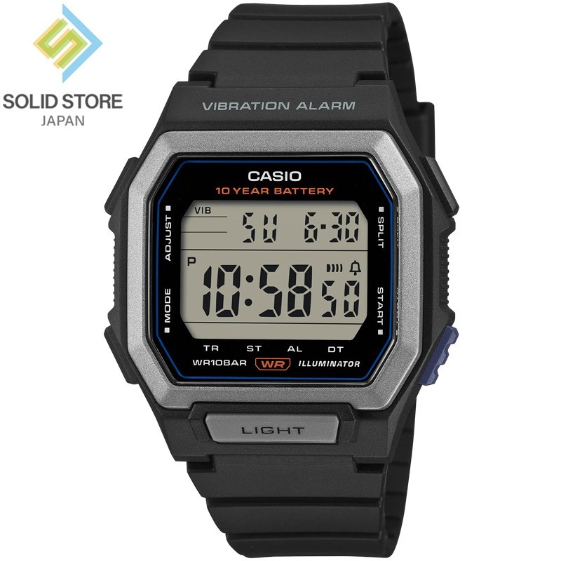 CASIO Collection W-738H-1AJF Vibration Alarm Digital Black Watch 42.8mm
