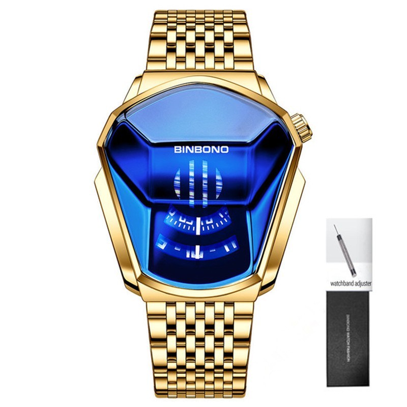 BINBOND Men’s Luxury Military Sport Watch Gold Wrist Watches Wristwatch