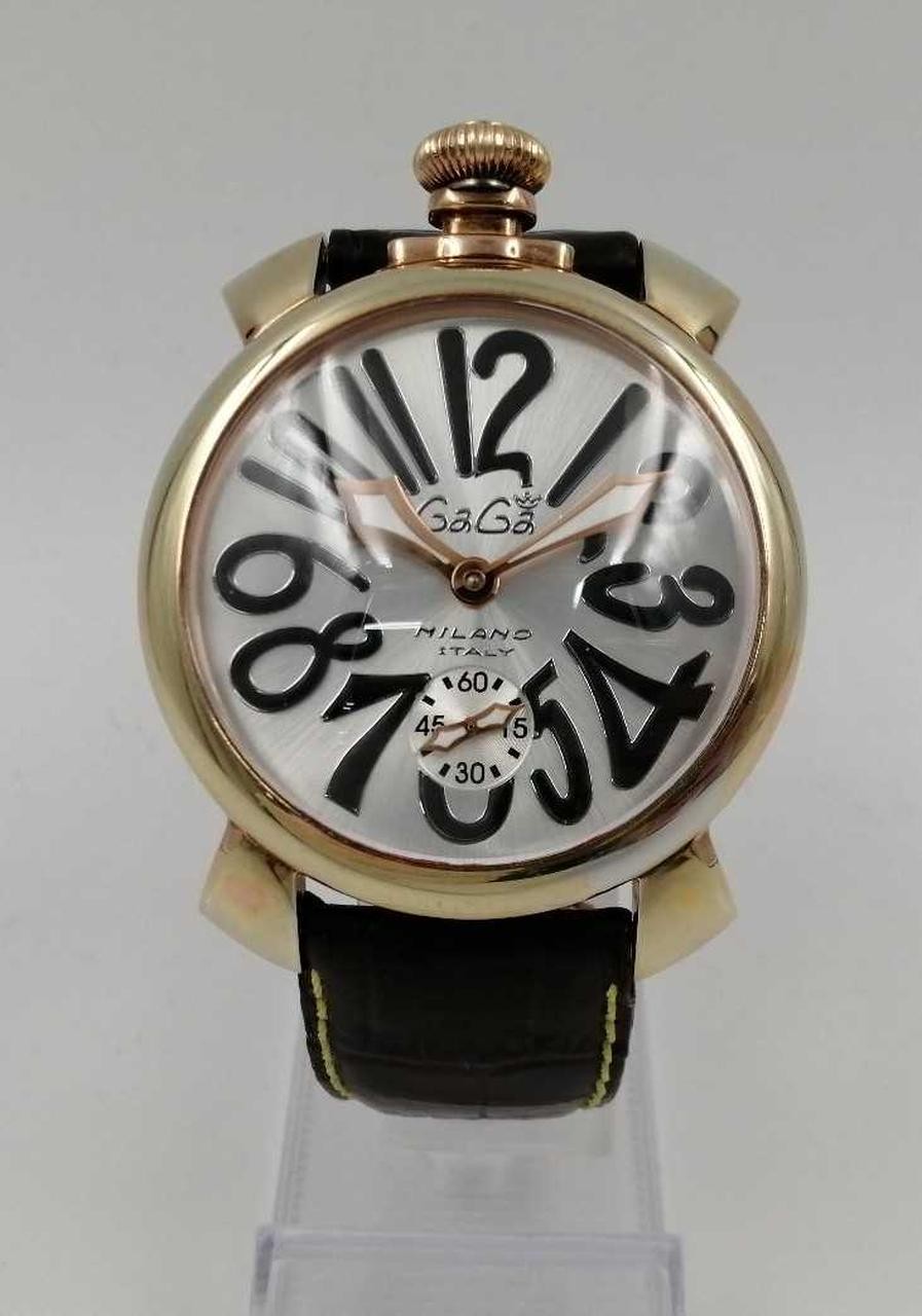 [A4N] GaGa Milano Manuale 48mm 5011.06S Manual Winding Brown PVD Men [v4s]