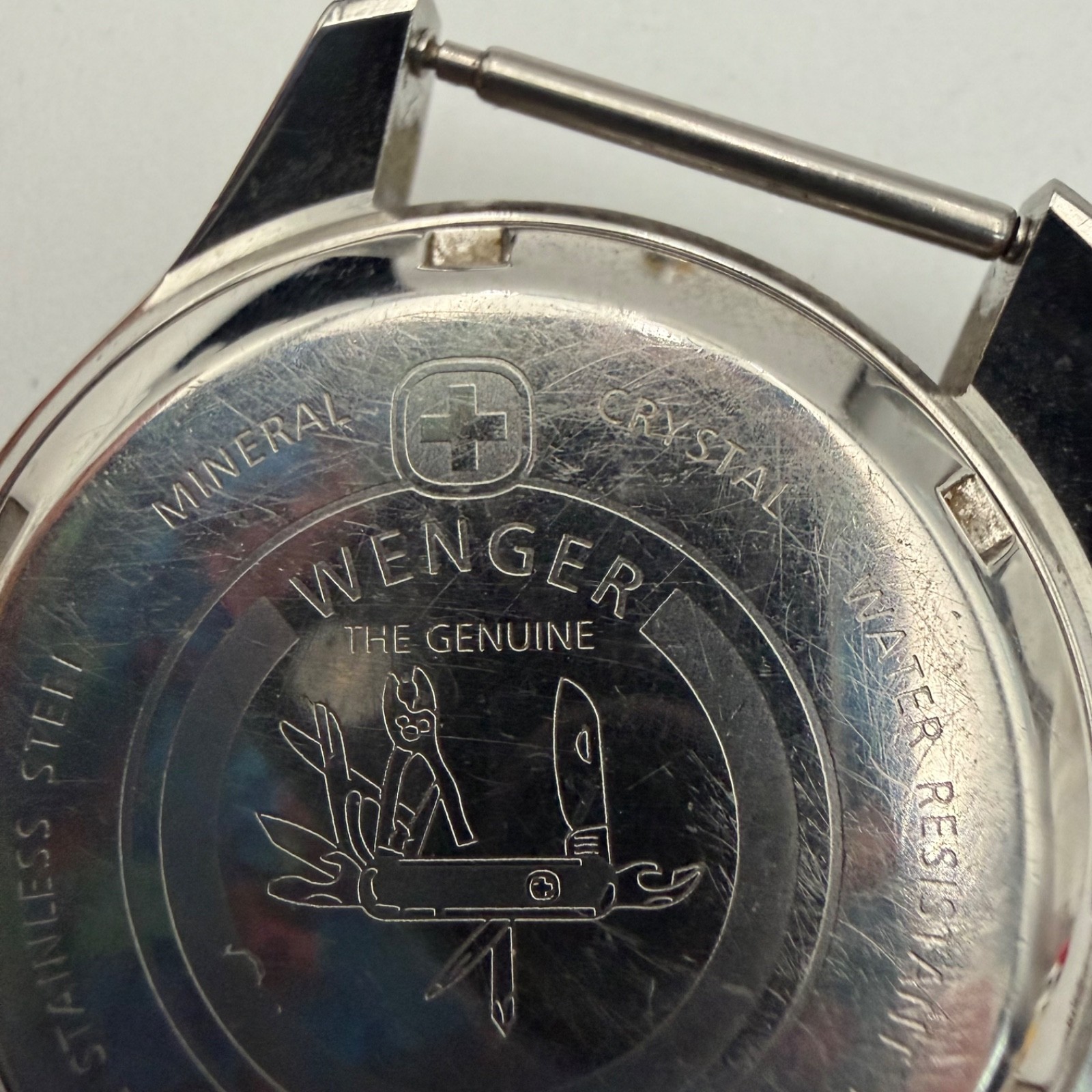 Vtg Wenger Swiss Army Style Field Watch 100M Quartz 095.0467 SwissMade For Parts