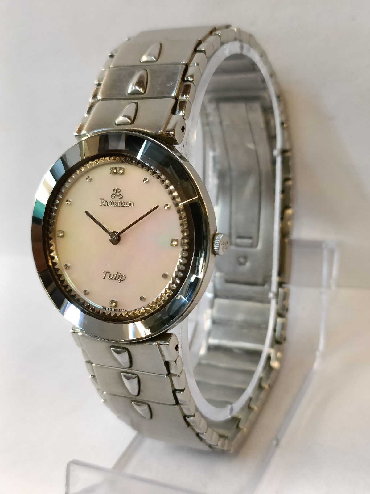 ROMANSON TULIP QUARTZ MOTHER OF PEARL DIAL UNISEX ADULT WORKING CONDITION