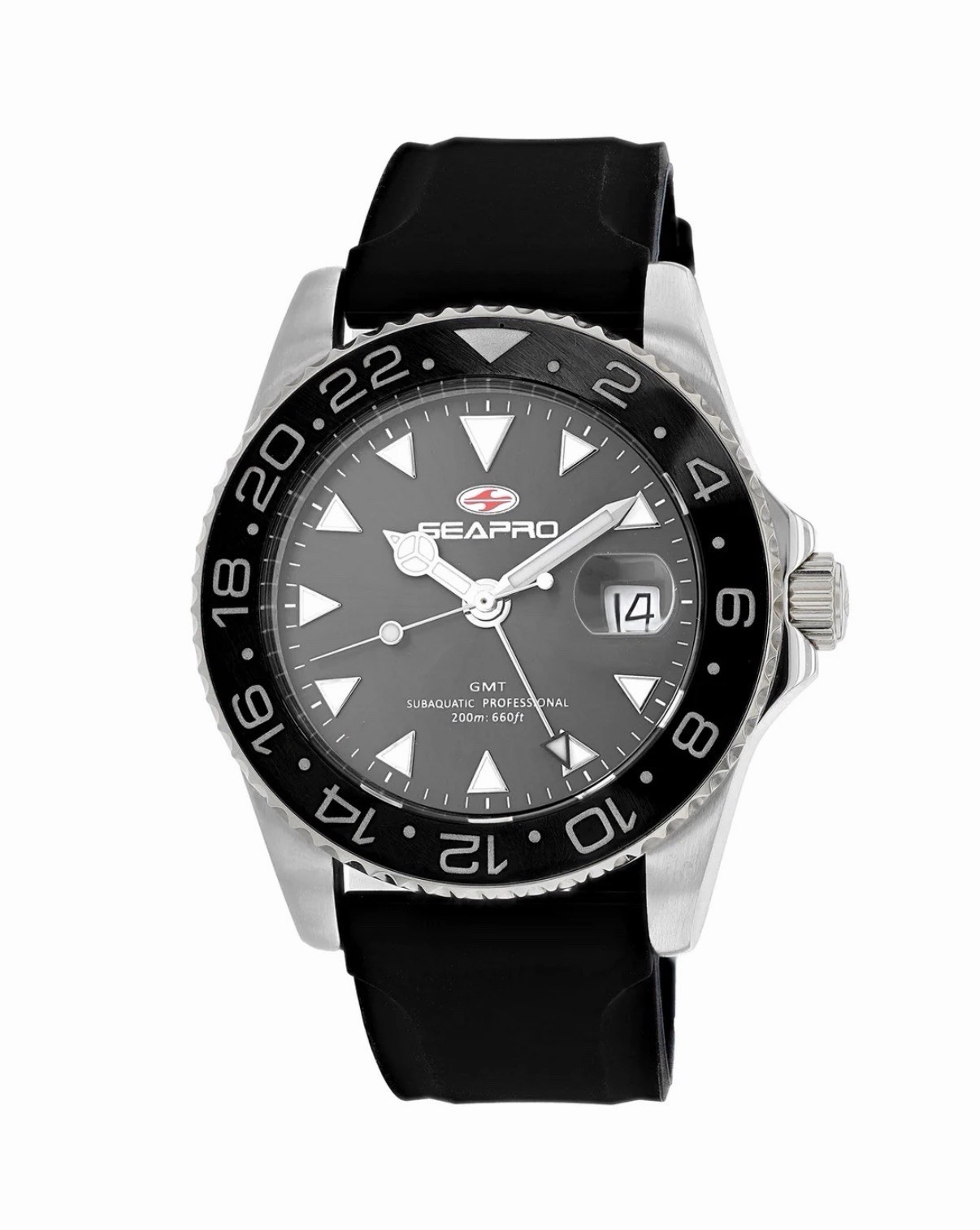 Seapro Men’s Grey Dial Watch 42 mm – SP0120 Black Rubber Strap, Box, Papers